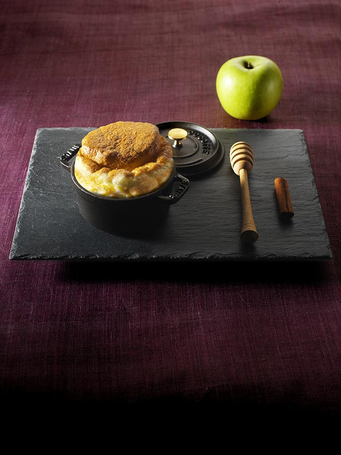 Soufflé d’époisses au miel de fleurs