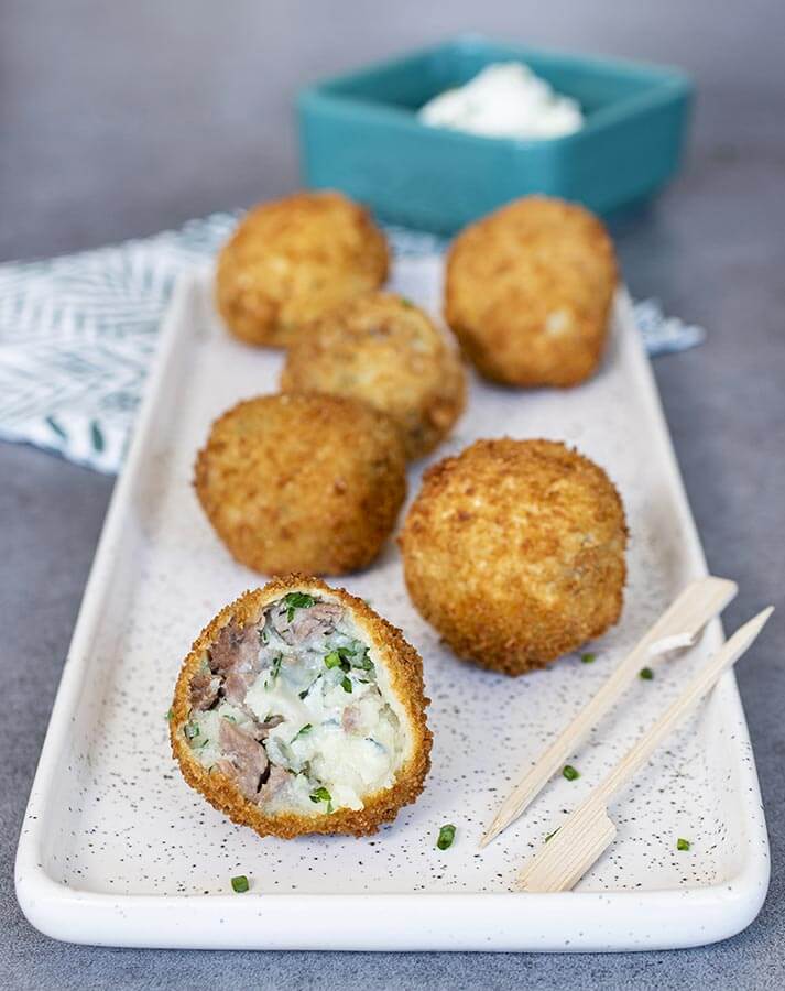 Croquettes d’agneau au Bleu du Vercors-Sassenage