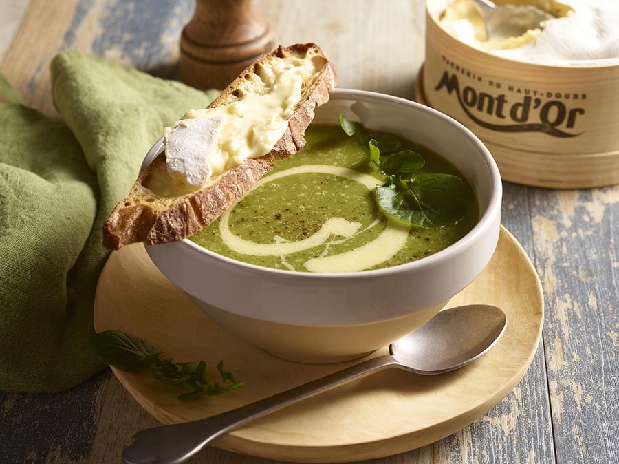 Potage au Cresson et Mont d’Or