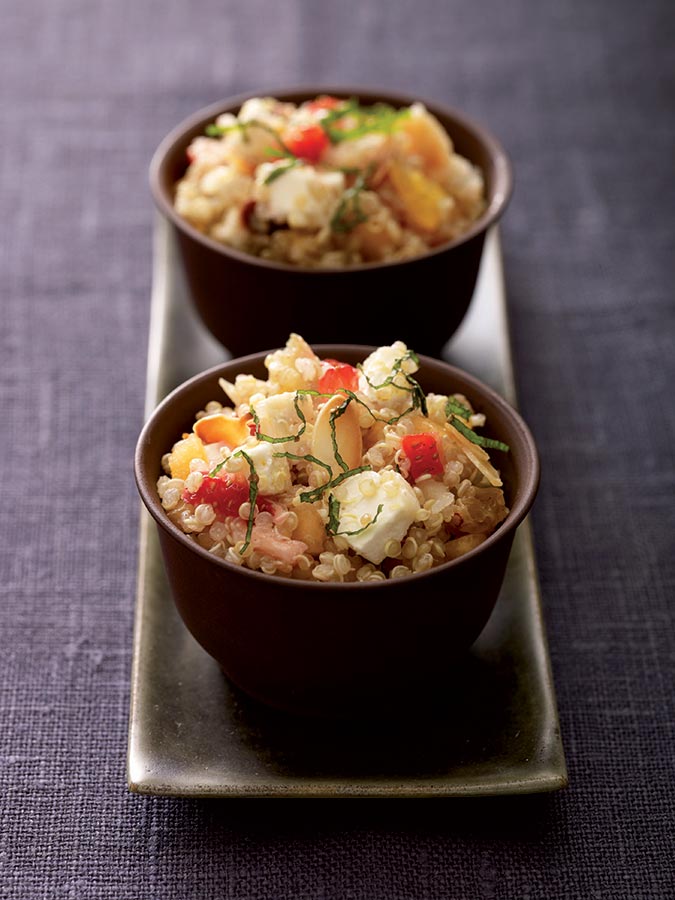 Quinoa fruité au Chabichou du Poitou